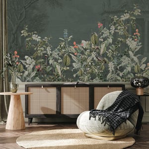 Landscape Wallpaper - Mural - AVIAN OASIS dark