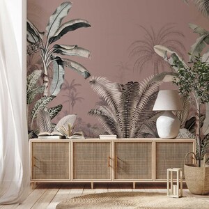 Carta da parati Jungle - DREAMY JUNGLE - Dark Blush