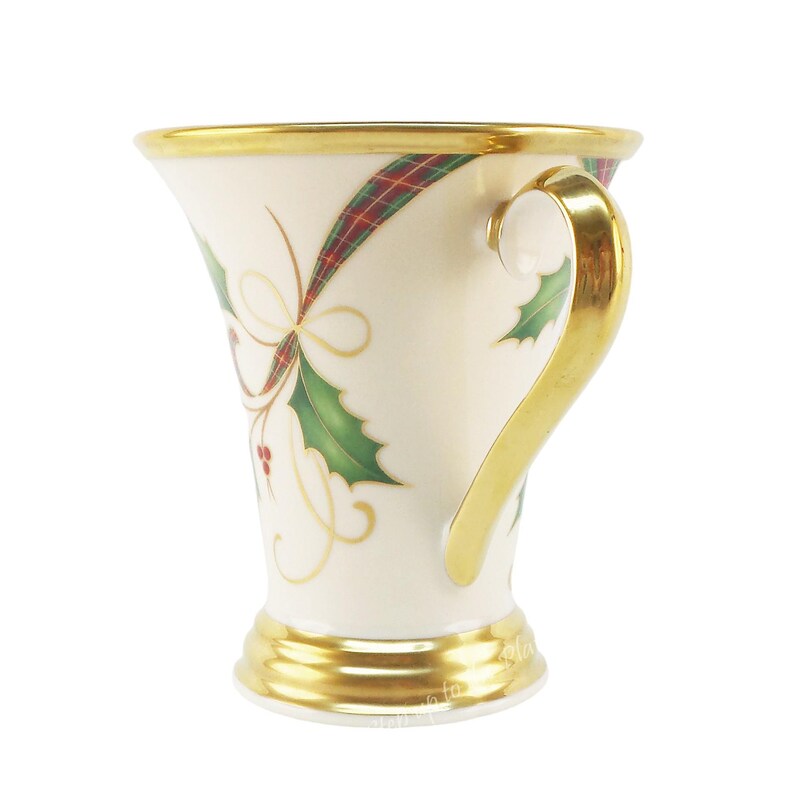 Lenox Holiday Tartan Banded China Accent Mug - Thumbnail 3