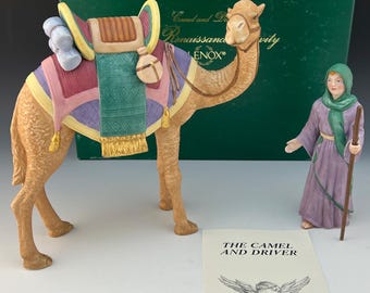 Lenox China RENAISSANCE Nativity Camel & Driver Mint 1993 LtdEd Very Hard 2 Find