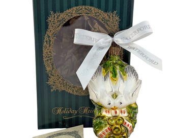 Waterford Crystal Holiday Heirlooms 5 Gold Golden Ring 12 Days Xmas Ornament 2002