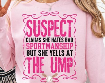 Retro Baseball Coquette PNG, Suspect Claims Png, Game Day Baseball PNG, Funny Baseball Png, Baseball Mom Png, Baseball Mama, Tis the Season