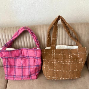 Pink Handbag,Cute Tote Bag, Beach Bag,Tote Bag,Fabric tote