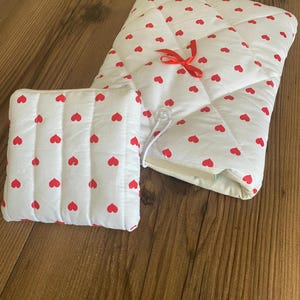 Hearted Book sleeve with Wallet set, Book accessories,Fabric book Sleeve,Book Cover,Gift,Gift for her,Kindle sleeve,Bookish gift idea
