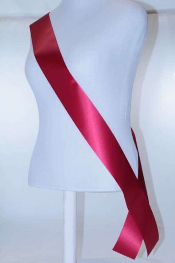 Blank Sash Any Color W/free Sample& Fastener Etsy