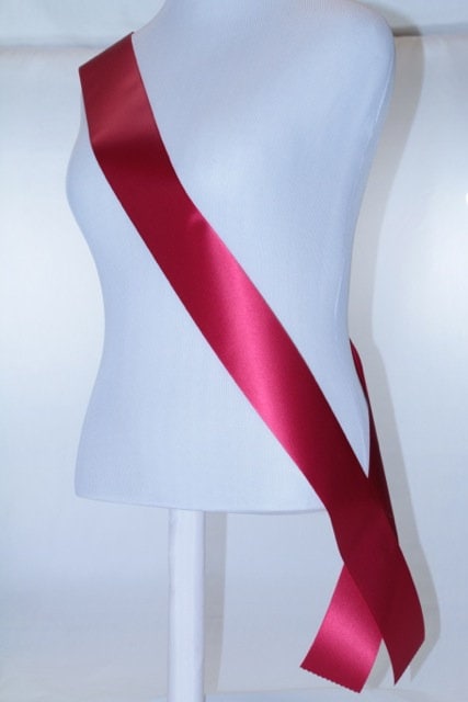 Blank Satin Ribbon Sash, DIY Design, With Fastener - Etsy