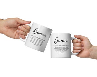Gemini Coffee Mug – “The Mug is Talking Again” Funny Astrology Gift for Chatty Gemini Coffee Lovers