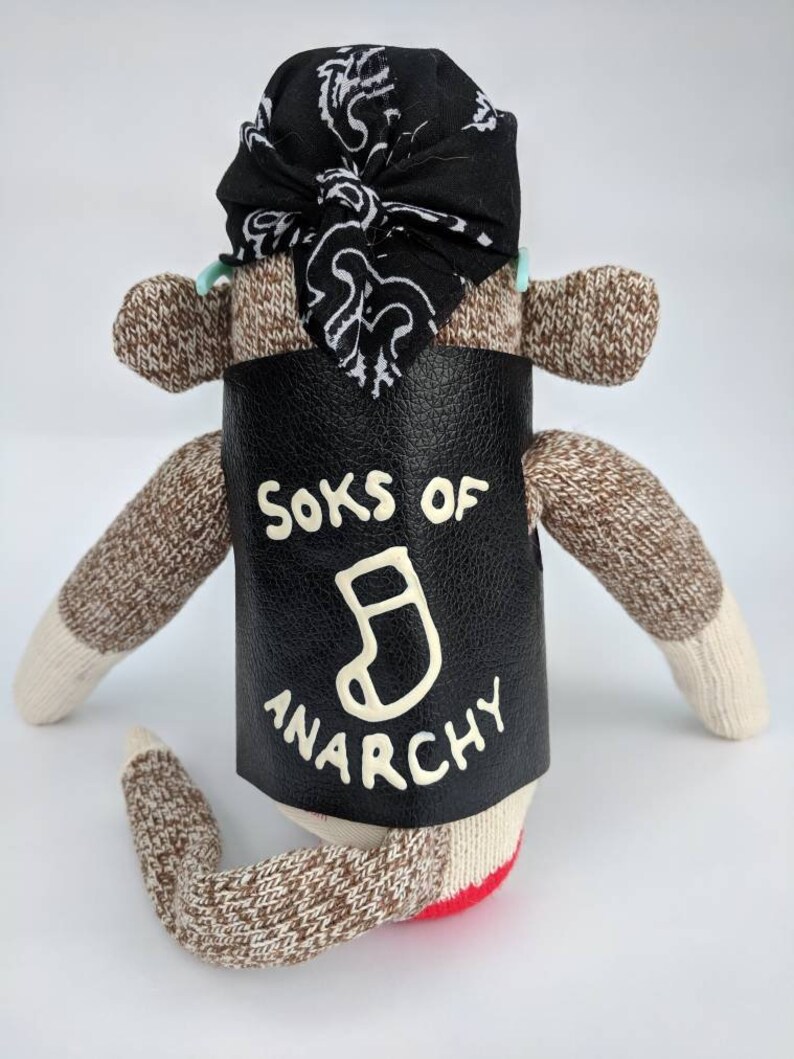 Biker sock monkey