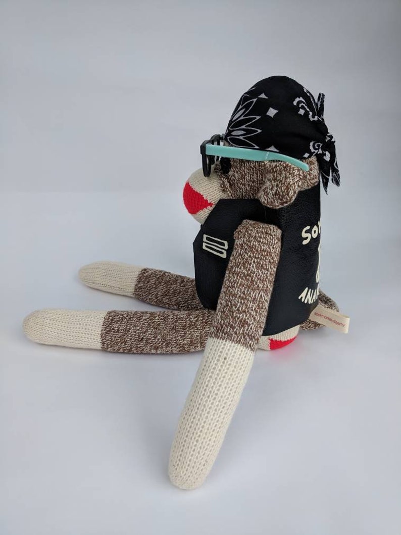 Biker sock monkey