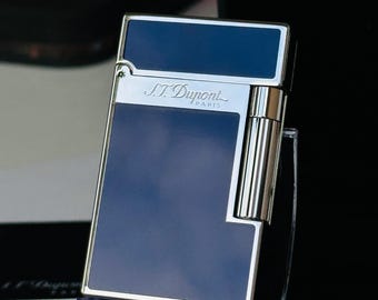 S.T. Briquet Dupont Ligne II : réplique bleu marine et argent