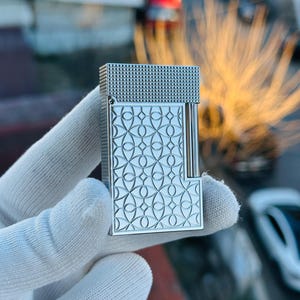 St Dupont Silver Lighter Ligne 2 Paris 1:1 High quality Replica Kutulu Ve Sertifikalı Luxury