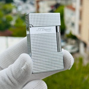 St Dupont Lighter Silver Ligne II 1:1 High quality Replica Limited Man Gift Collection Cigar