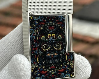 Briquet design crâne de luxe Briquet en métal de qualité supérieure Cadeau unique pour homme Briquet de créateur à collectionner 1:1 Boîte et documents limités