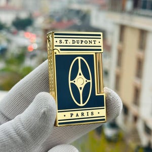 Duont Ligne 2 Limited Edition Lighter Oriennt Express Blue Lacquered palladium High quality 1:1 Replica Kutulu Ve Sertifikalı Limited Luxury