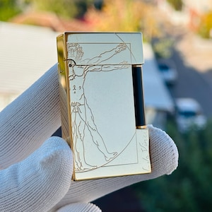 St Dupont Feuerzeug L Da Vinci Vergoldetes Feuerzeug Ligne 2 Kutulu Ve Sertifikalı Sammlung Mann Geschenk