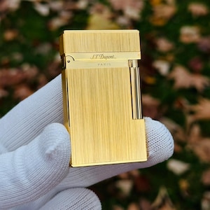 St Dupont Lighter Gold Plated Classic Dupont Ligne 2 Paris High quality 1:1 Replica Kutulu Ve Sertifikalı Limited Luxury Gift