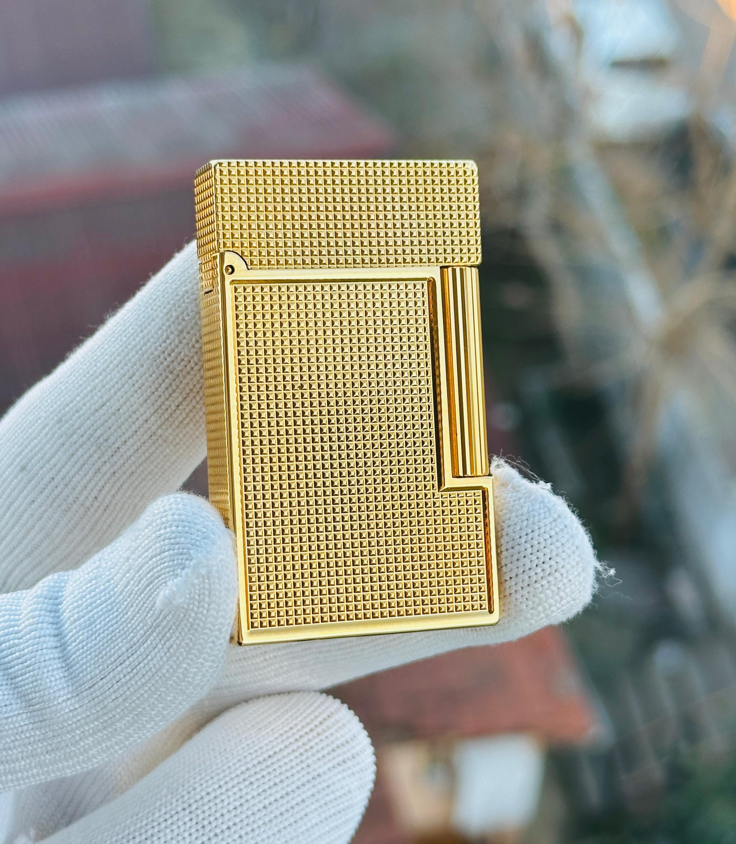 St Dupont Lighter Gold Plated Ligne 2 Paris High quality 1:1 Replica Kutulu Ve Sertifikalı Collection Luxury Man Gift