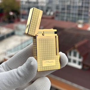 St Dupont Paris Gold Lighter Lighter Ligne II Paris High quality 1:1 Limited Kutulu Ve Sertifikalı Luxury Collection Man Gift