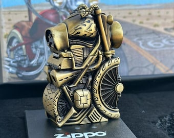 Zippo Freedom Whells Gold Plated Lighter Handmade Man Gift Collection