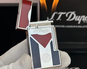 Briquet St Dupont Cıgar Club Double Flame Ligne 2 Paris Haute qualité 1:1 Kutulu Ve Sertifikalı Cadeau de luxe