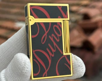 Briquet St Dupont Noir Or Rouge Édition Limitée Briquet Ligne II 1:1 Cadeau de luxe de haute qualité