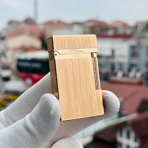 St Dupont Lighter Rose Gold Plated Classic Dupont Ligne 2 Paris High quality 1:1 Replica Kutulu Ve Sertifikalı Limited Luxury Gift