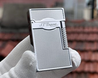 Briquet St Dupont Paris Argent Ligne II Paris Haute qualité 1:1 Boîte et documents limités Luxe