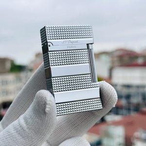 St Dupont ライター シルバー Ligne II 限定 男性向けギフトコレクション 葉巻 1:1 高品質