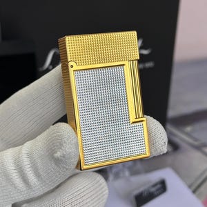 St Dupont ライター シルバー＆ゴールド Ligne II 1:1 高品質レプリカ 限定男性向けギフトコレクション シガー