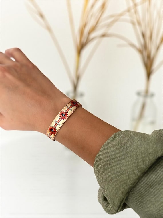Handmade Adjustable Copper Cuff Bracelet: Tribal … - image 1