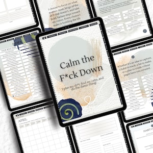 Calm the F*ck Down Digital Planner | Midlife Life Organizer | Undated | GoodNotes (PDF)