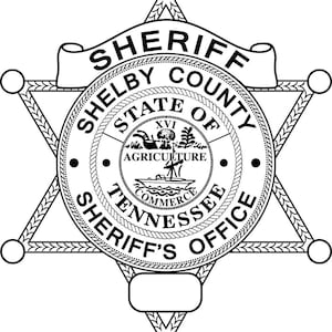 Sheriff Office Shelby County Tennessee badge vector svg dxf cnc eps snijden gravure bestand