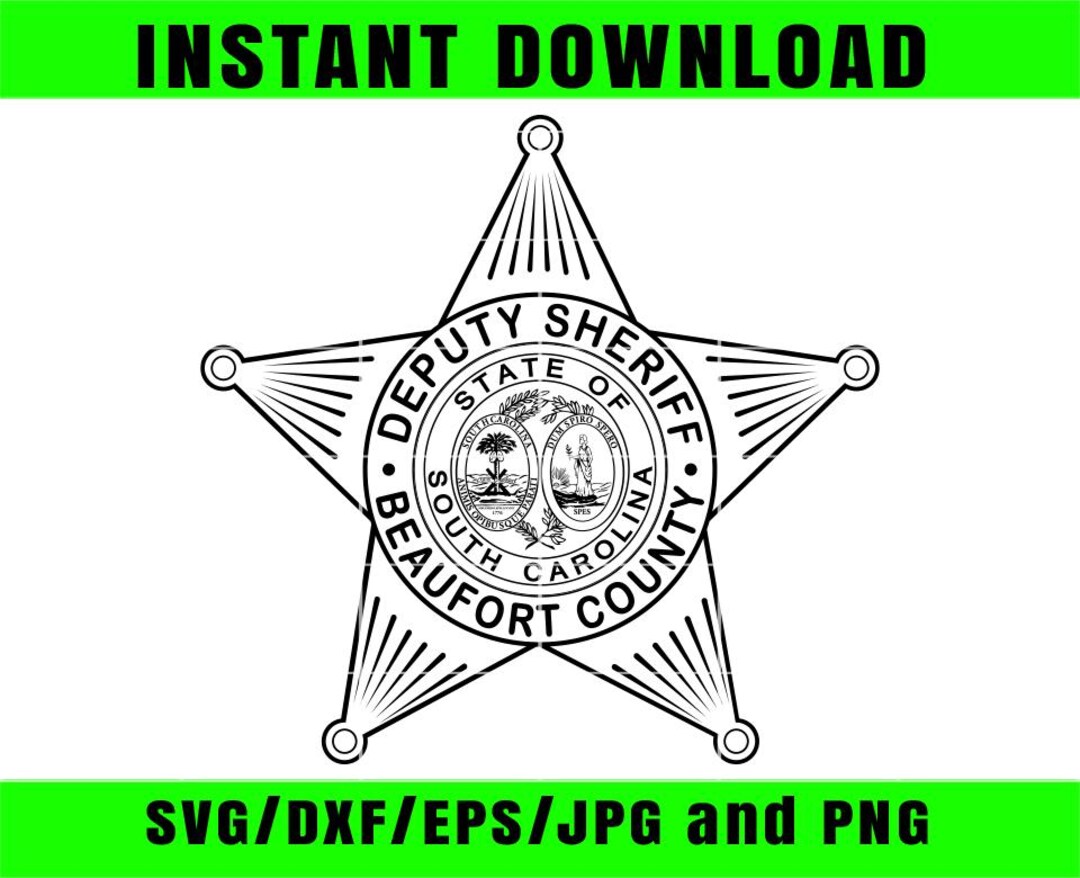 Beaufort County Deputy Sheriff South Carolina Star Badge Laser Cutting ...