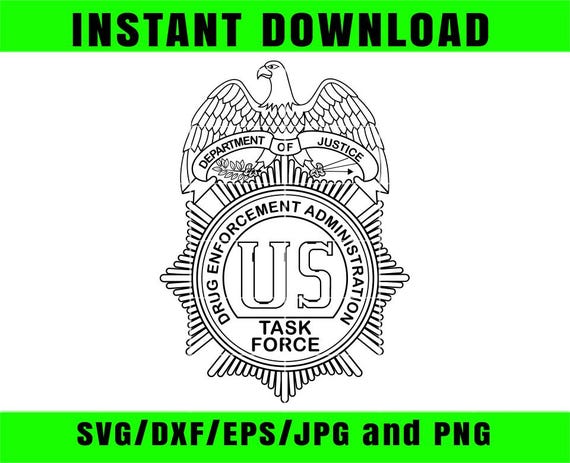 DEA Badge, Drug Enforcement Administration, Task Force Badge