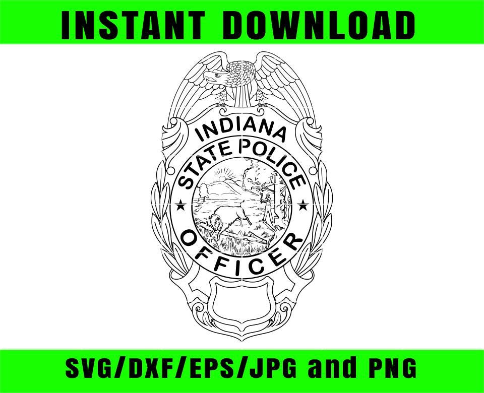 Indiana State Police Badge Svg - Etsy