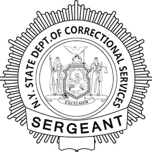 NY State Dept of Correctional Services Sergeant Badge Vector