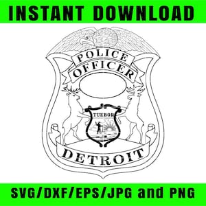 Detroit Police Badge - Etsy