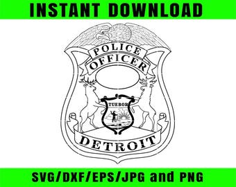 デトロイト　ポリスバッジ 　Police Officer Amazon | デトロイト警察の埋め込み型バッジとIDネックホルダー(カット