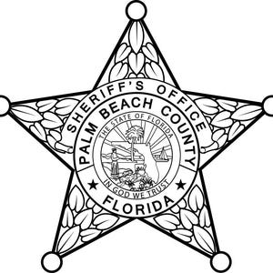 Insignia svg de la oficina del alguacil del condado de Palm Beach, Florida, archivo de corte cnc, archivo de grabado, archivo de corte láser