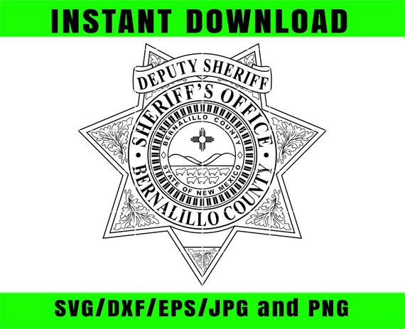 Bernalillo County Sheriff バッジ Bernalillo County Deputy Sheriffs Office Badge Vector Laser