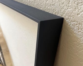 Floating Frame/Handmade/Maple Stained Black/Solid Hardwood