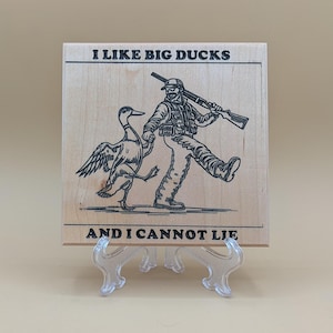 Hand Carved Duck Hunting Wood Sign: Hunter Gift
