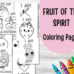 Fruit of the Spirit Coloring Pages: Sunday School Printable (Digital Download)