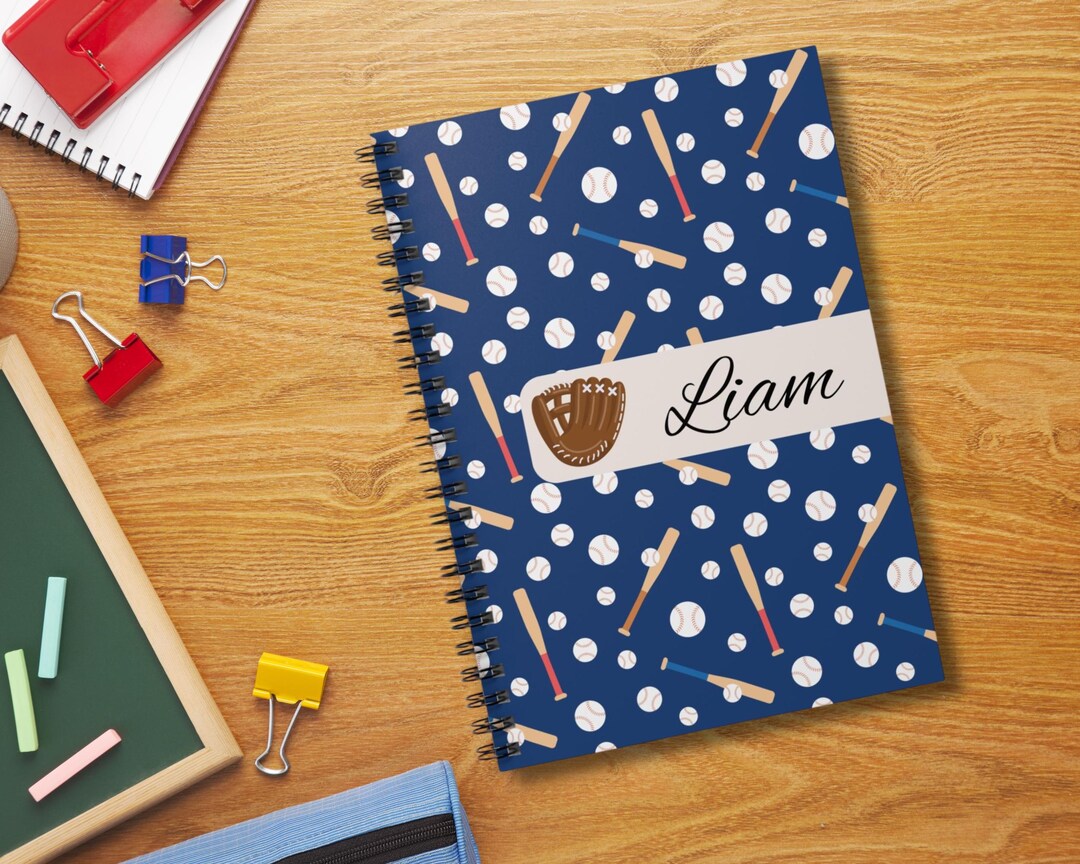 Personalized Baseball Spiral Notebook: Student Journal, Sports Gift - Etsy