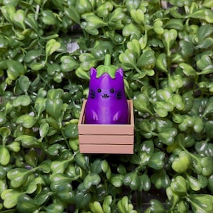Eggplant Cat Clicker Fidget Toy: ASMR Anxiety Relief