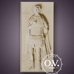 Saint Victor STL, Christian martyr CNC, religious carving, holy art STL, saint icon, sacred engraving, Christian gifts, wall art, Artcam