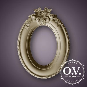 CNC Rahmendesign, 3D Stl Modell, Schmuckrahmen, ovaler Rahmen stl, floraler Ornamentrahmen, Cnc Carving Rahmen, Artcam