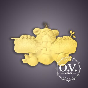 Beaver model Artcam Aspire CNC files wall art wood decor STL carving animal design woodworking machine engraving 3D files
