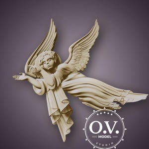 ange stl, sculpture céleste, art religieux cnc, décor saint, gravure spirituelle, art mural angélique, plaque commémorative cnc, décor ange, Artcam