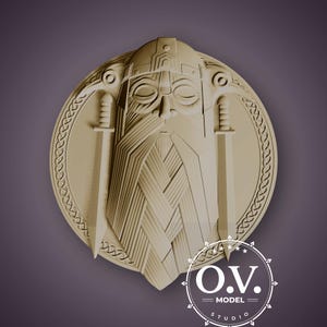 Thor STL, Viking god CNC, Norse mythology, Nordic decor, Thor hammer, Scandinavian carving, CNC art, Norse god stl, engraving, Artcam.